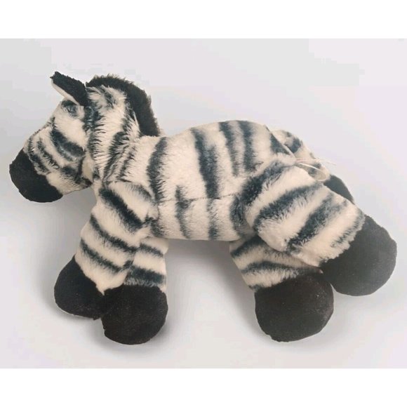 Aurora Zebra Horse Plush Stuffed Wild Animal Flopsie Soft Cuddlebuddy Toy 11" - Picture 2 of 13